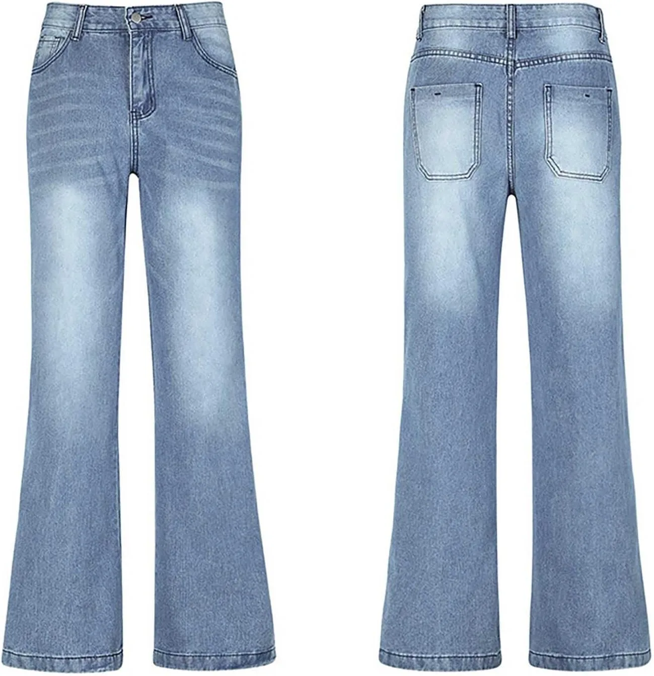 Женские джинсы Fashion High Waisted Stretchy Denim Pants Loose Lightweight — фото 3