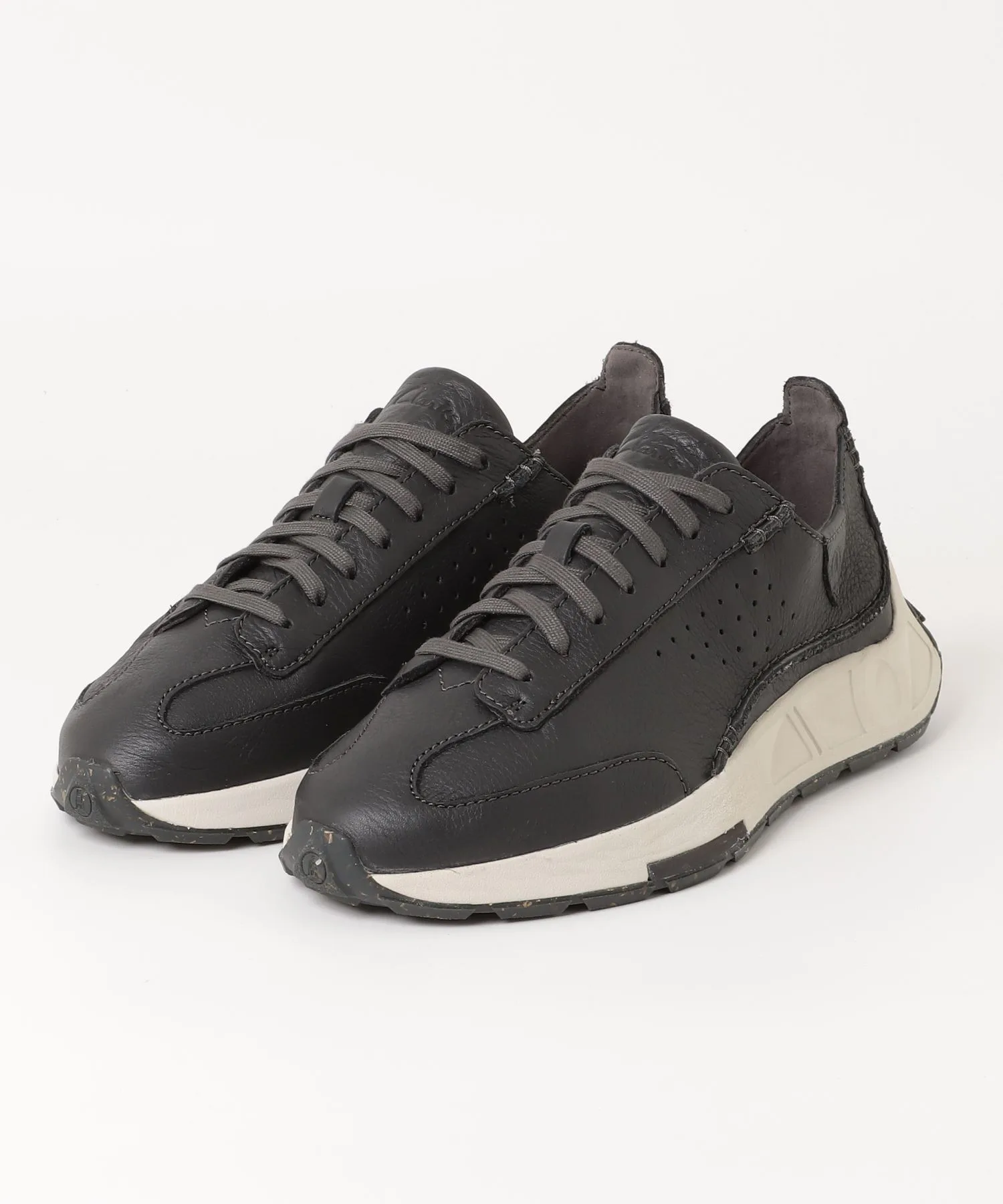 Мужские кроссовки Clarks Craft Speed из кожи тёмно-серые