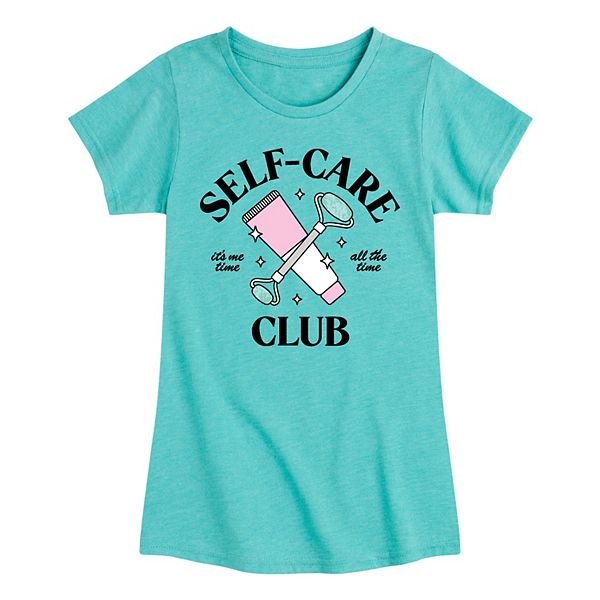 

Футболка с принтом Girls 7-16 self care club Licensed Character, Turquoise
