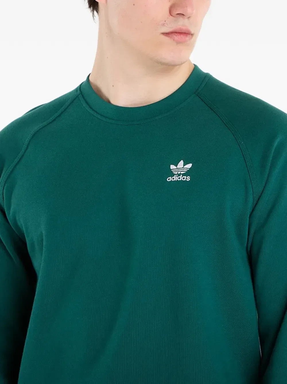 Толстовка с нашивкой-логотипом Trefoil adidas, зеленый — фото 4