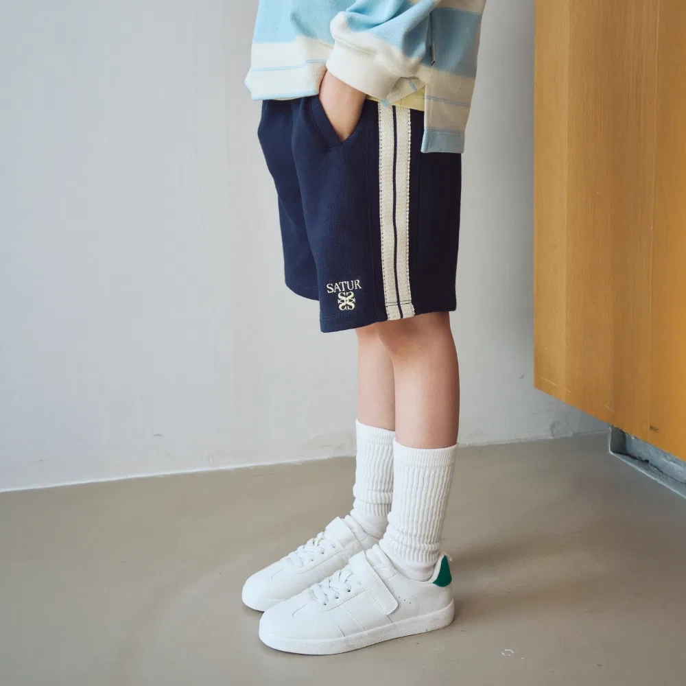 Детские шорты-треки темно-синие от Satur Kids