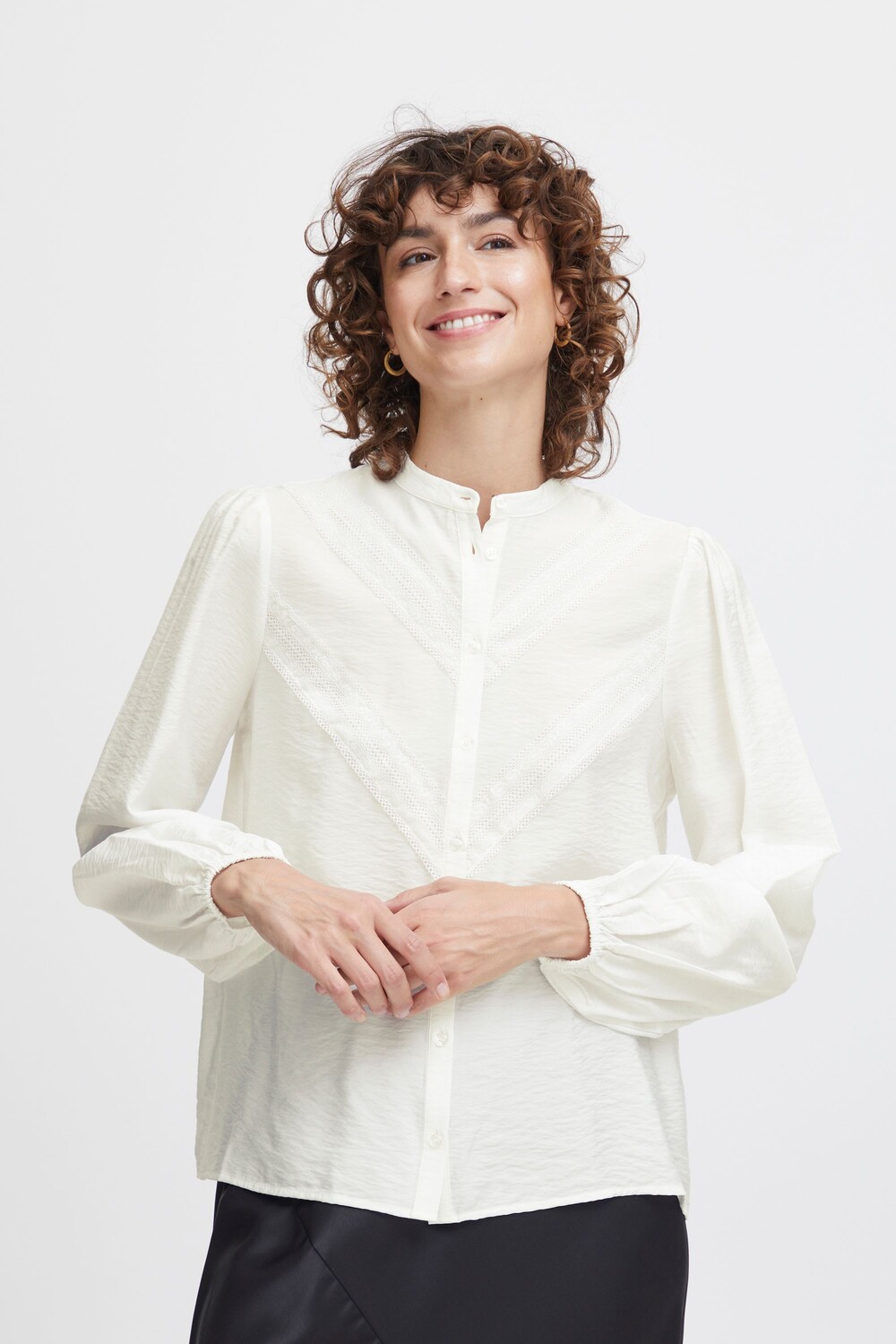 

Блуза b.young Langarm BYILANO LACE SHIRT, белый