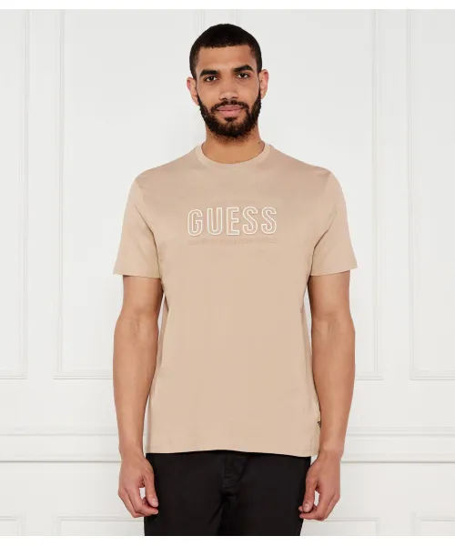 

Футболка Regular fit Guess Jeans, бежевый