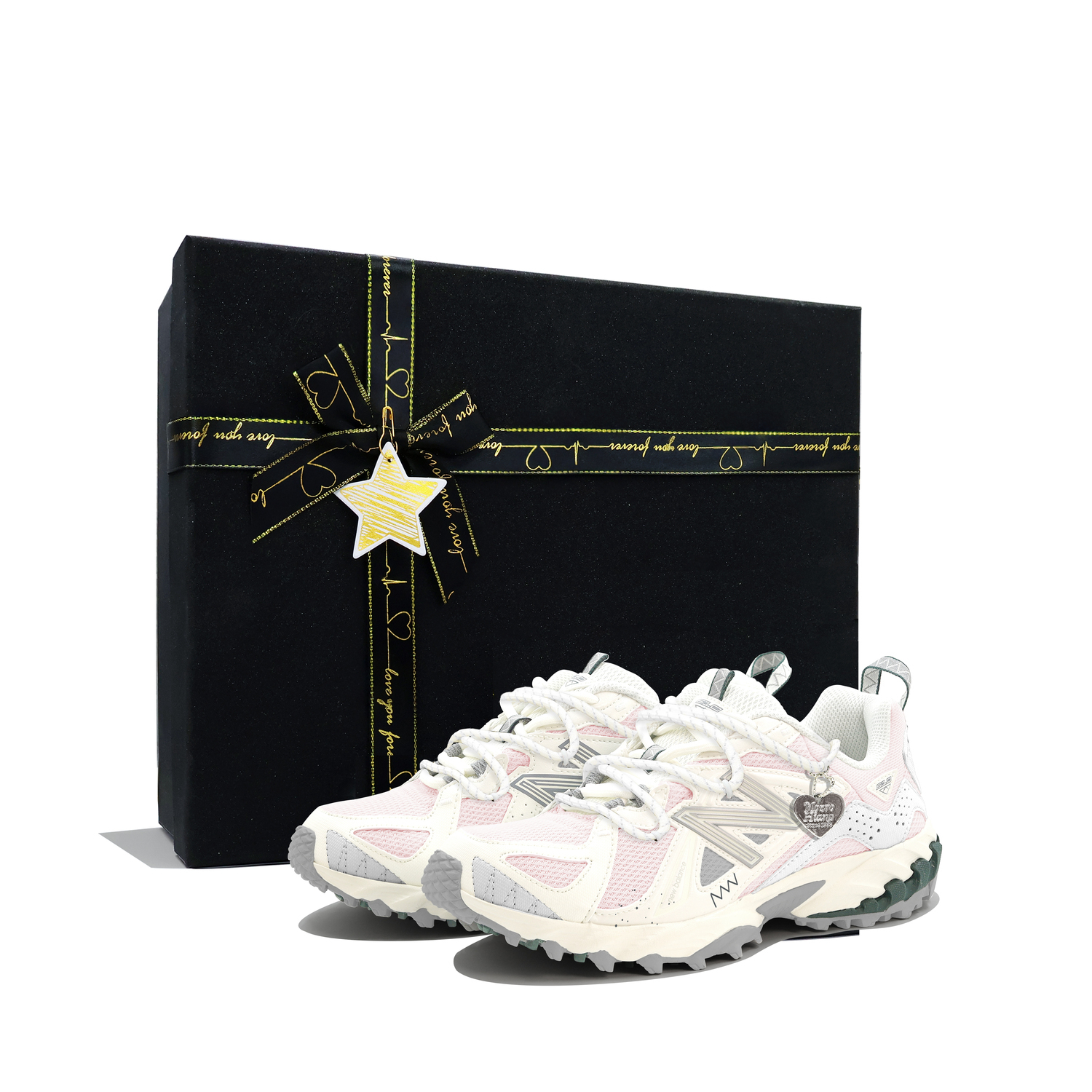 

New Balance 610T Pink Mist угловая яркая блестящая коробка низкие туристические ботинки unisex серый розовый