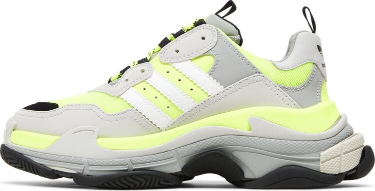 Кроссовки Adidas x Balenciaga Triple S Sneaker 'Fluo Yellow', серый — фото 3