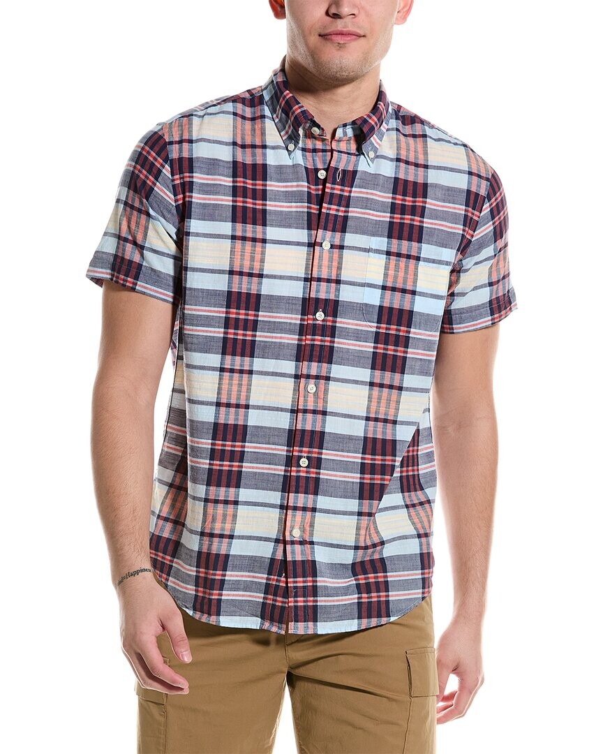 

Рубашка стандартного кроя Brooks Brothers Madras, синий
