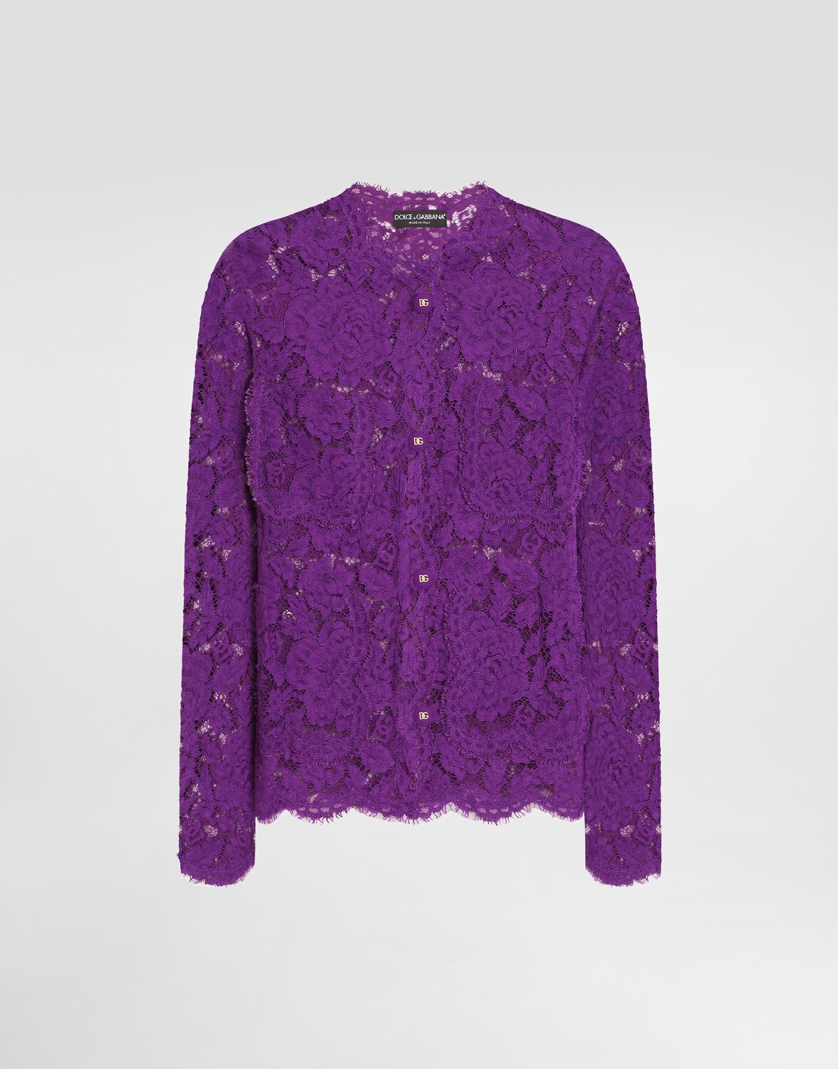 

Жакет из цветочного кружева кордонетто Dolce & Gabbana, фиолетовый
