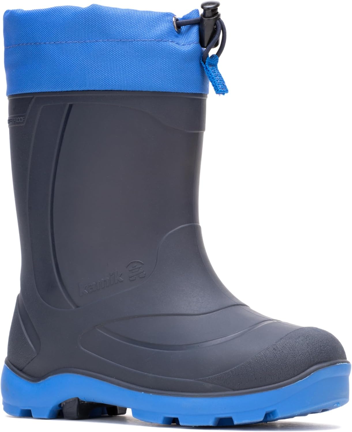 

Детские зимние ботинки Kamik Snobuster1 - водонепроницаемые детские снежные ботинки - регулируемый воротник и съемная утепленная подкладка - влагоотводящая внутренняя подкладка - подошва из синтетической резины - круглый носок, синий