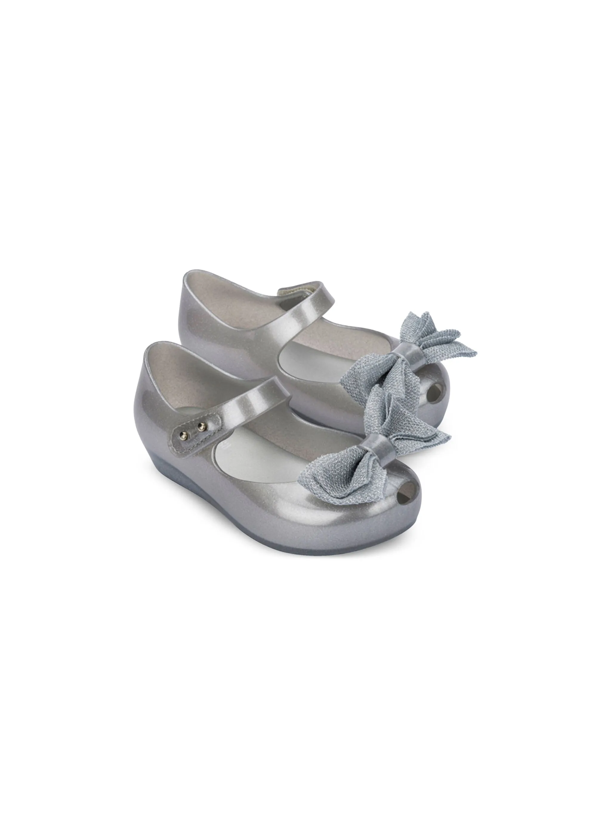 

Балетки с бантом Mini Melissa, серебристый