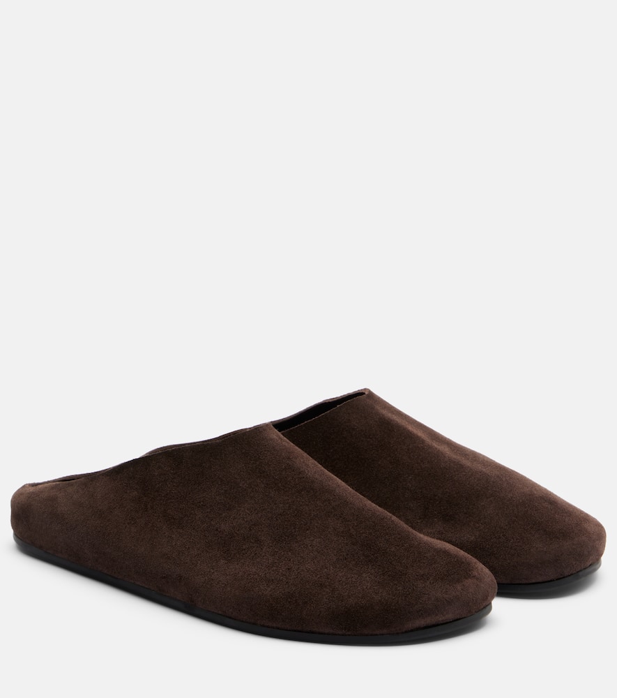 Хаски замшевые мюли The Row, Lacquer Brown