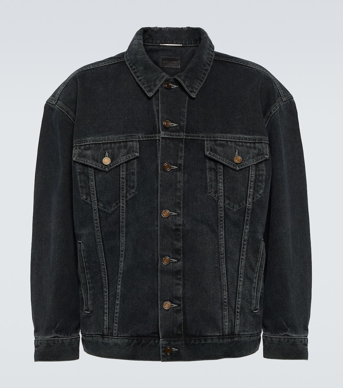 

Джинсовая куртка Saint Laurent, Dark Blue Black, Черный, Джинсовая куртка Saint Laurent, Dark Blue Black