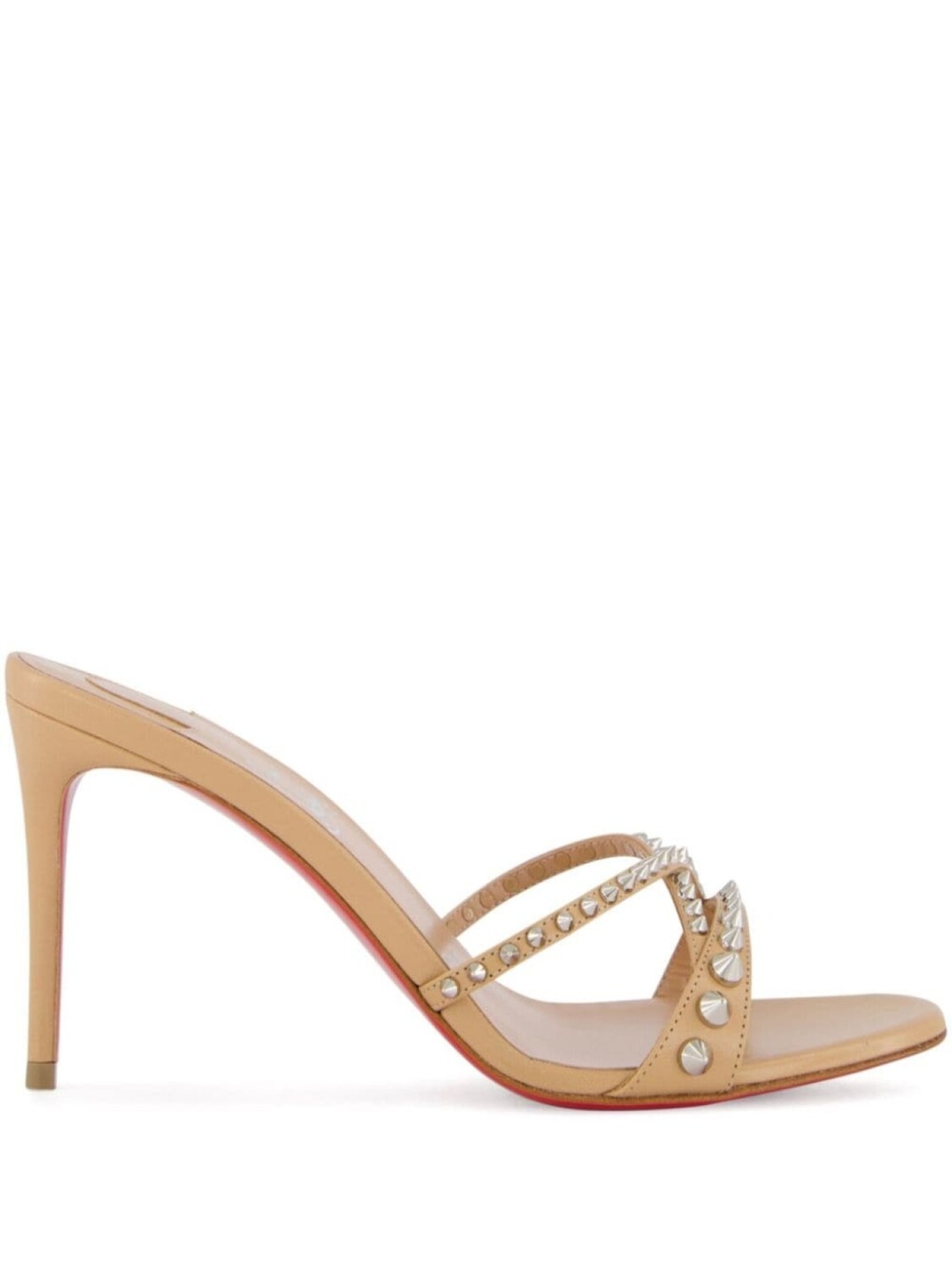 

Christian Louboutin босоножки Tatoosh Spikes 85, нейтральный цвет
