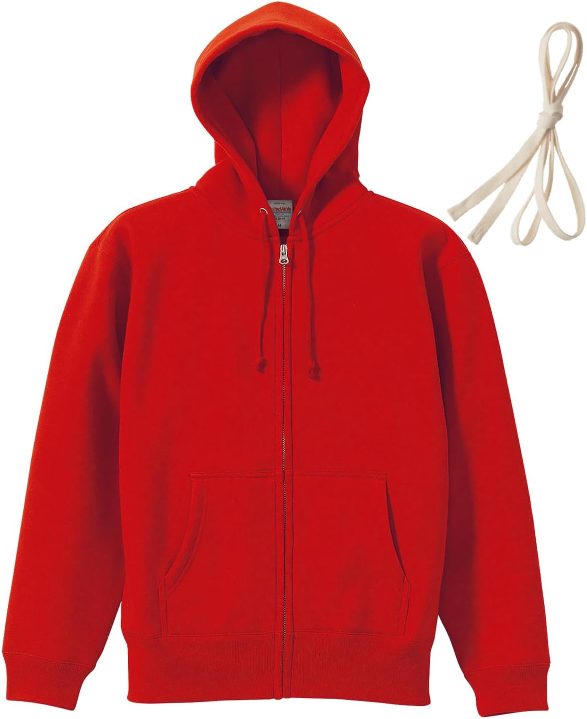 

Мужская толстовка United Athle 562001 из ткани плотностью 10,0 унций, на молнии (с флисовой подкладкой), красный