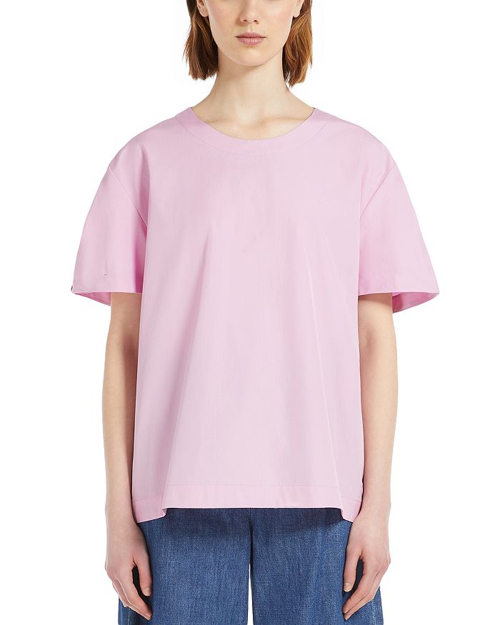 

Топ с пышными рукавами Max Mara, розовый