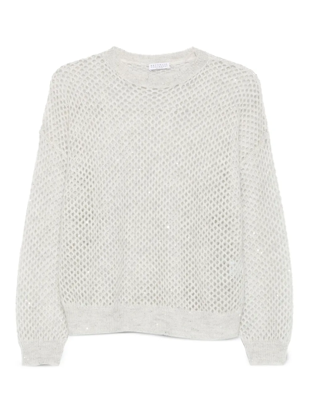 

Сетчатый топ Brunello Cucinelli, серый