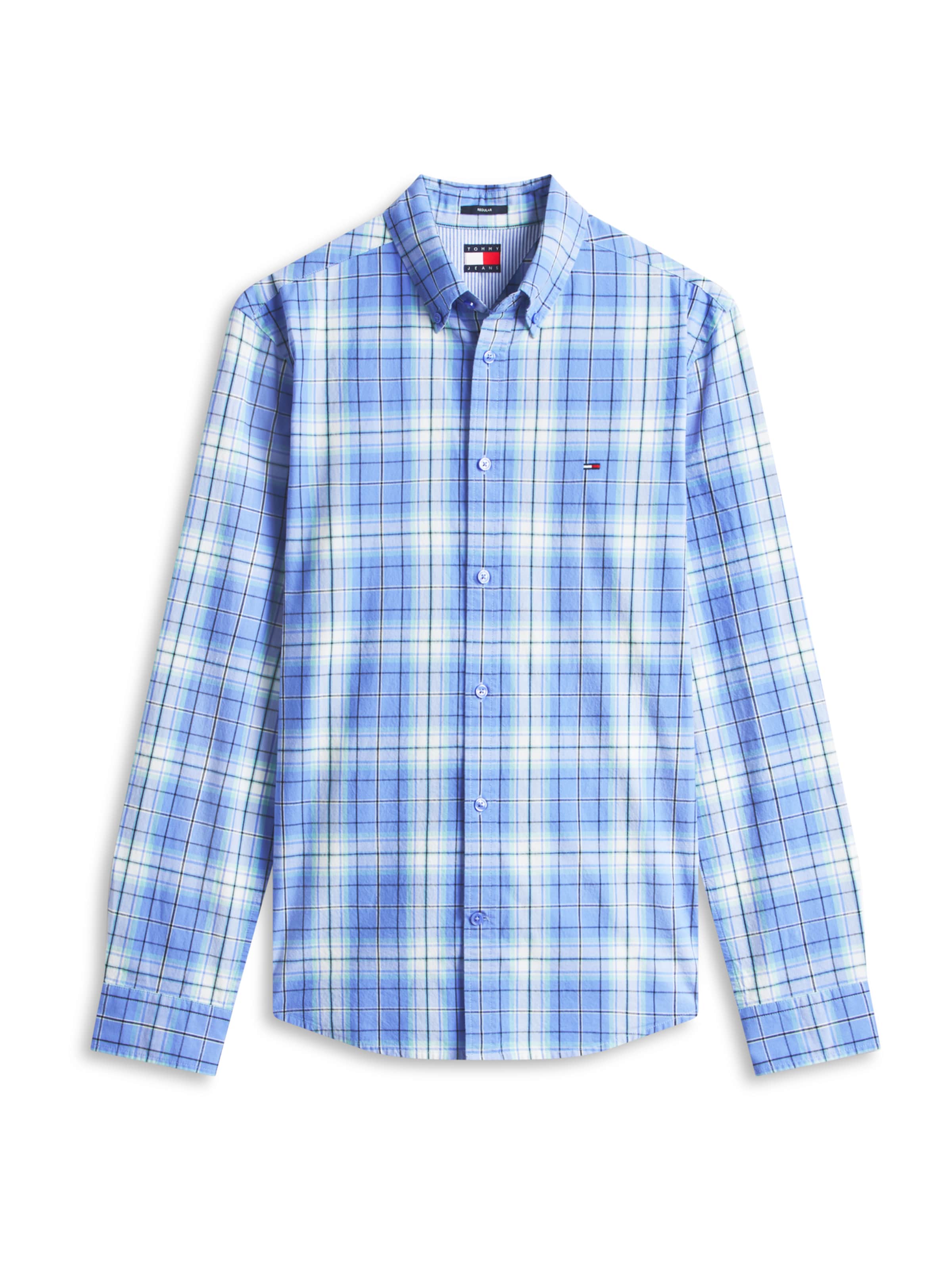 

Tommy Jeans Рубашка на пуговицах светлого голубого цвета Regular fit