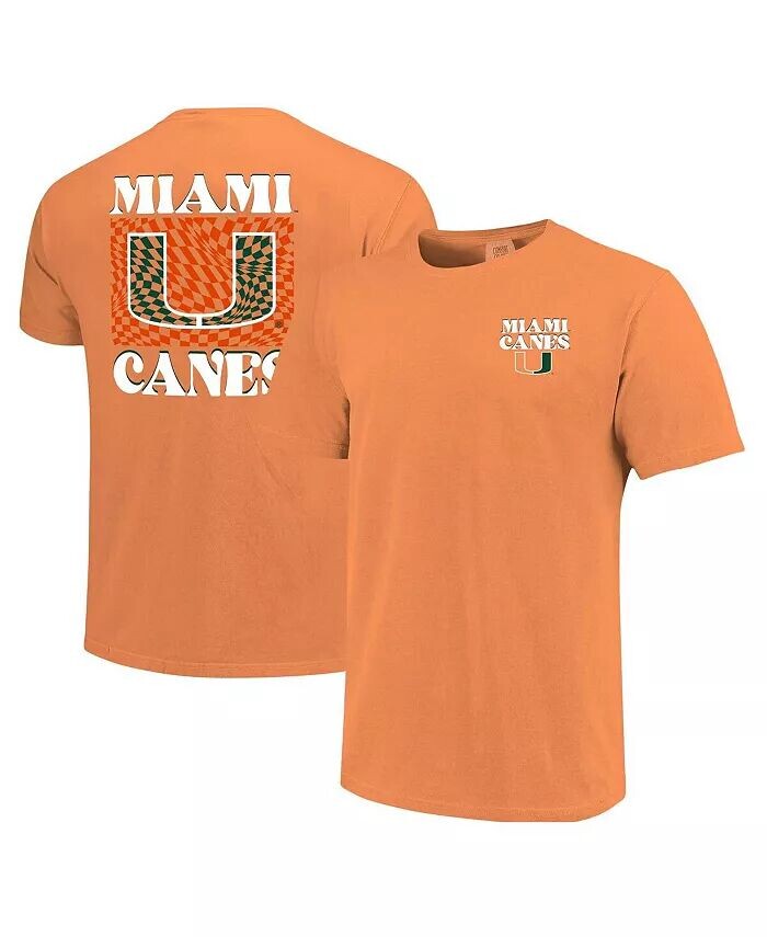 

Женская оранжевая футболка-талисман в клетку Miami Hurricanes Comfort Colors Image One, оранжевый