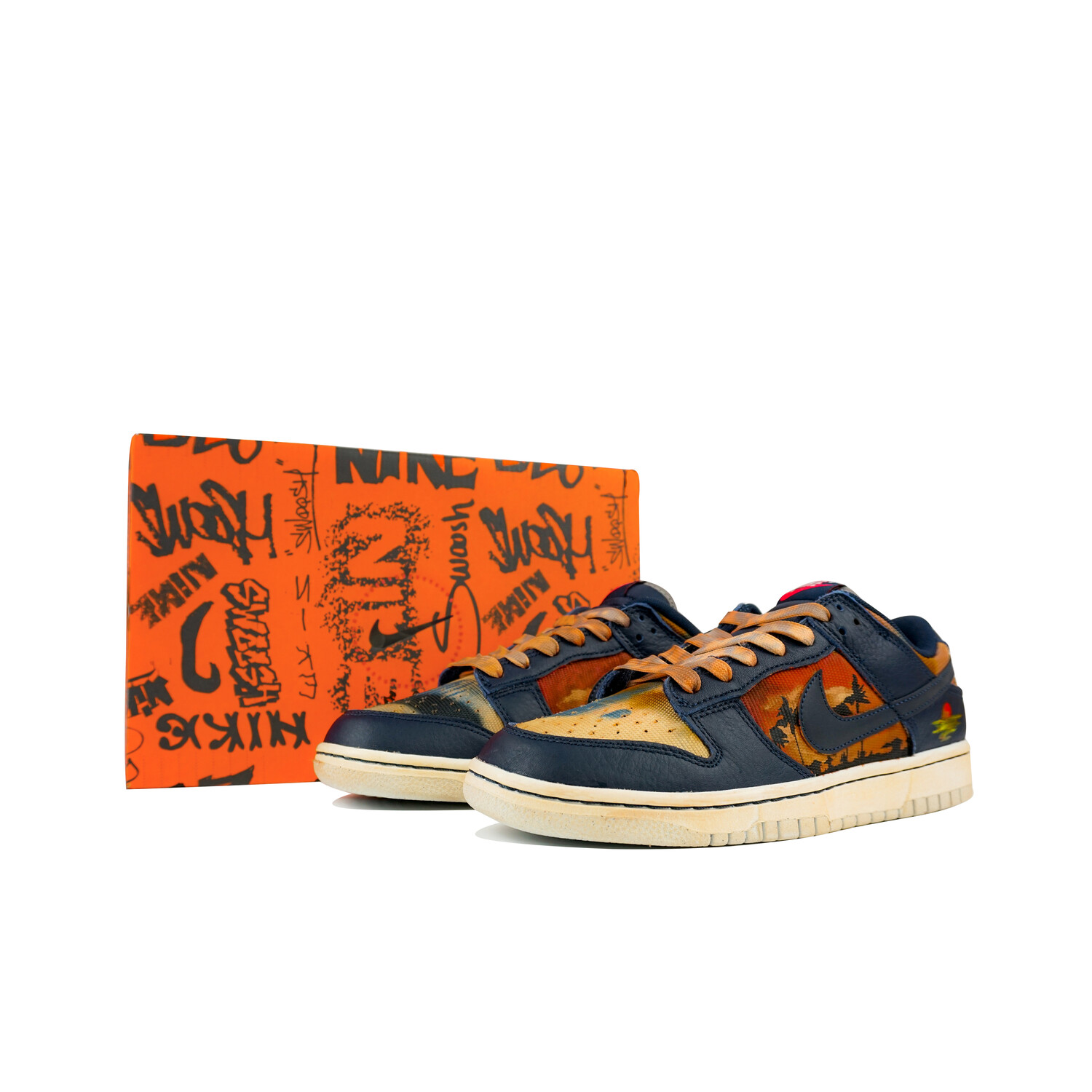 

Кроссовки Nike Dunk Skateboard Shoes Men Low-Top Black Orange, Черный, Кроссовки Nike Dunk Skateboard Shoes Men Low-Top Black Orange