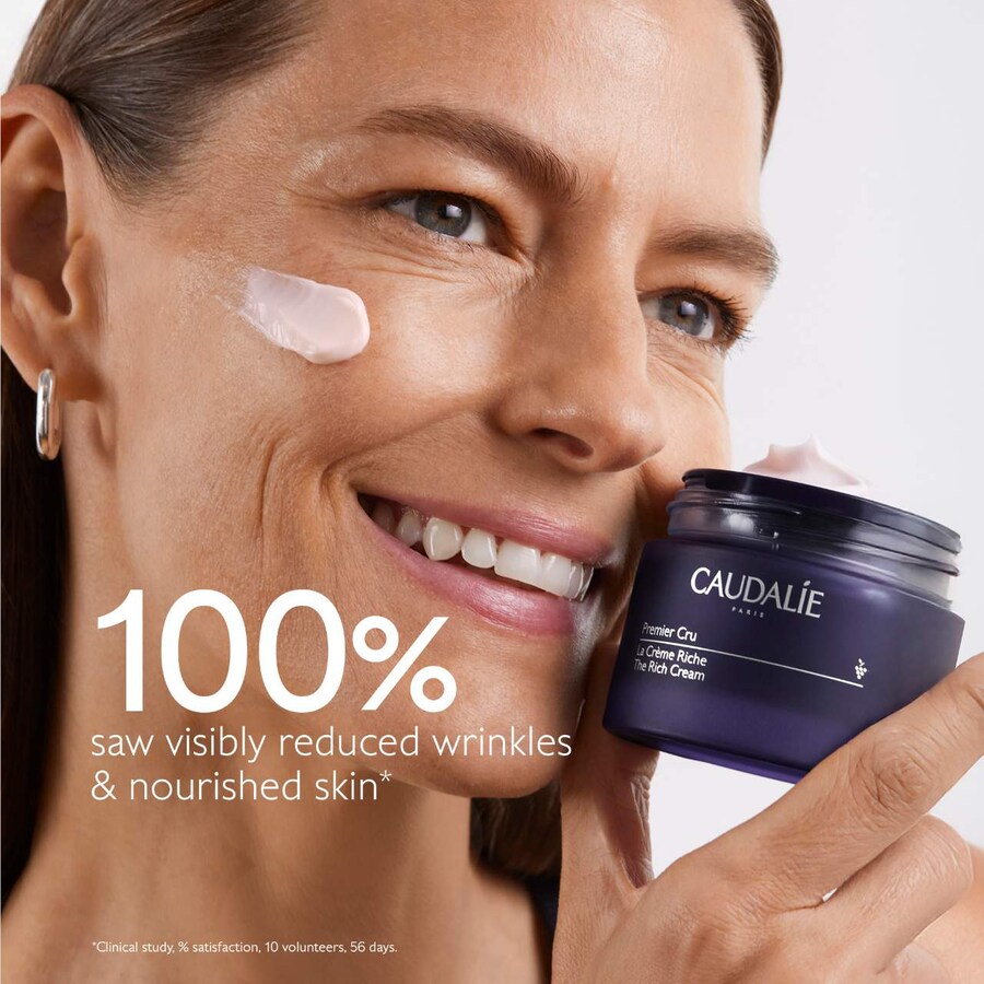 Увлажняющий крем Premier Cru Skin Barrier Rich с биокерамидами, многоразового использования, с улучшенным защитным барьером кожи. Caudalie, 1.7 oz /50 mL — фото 3