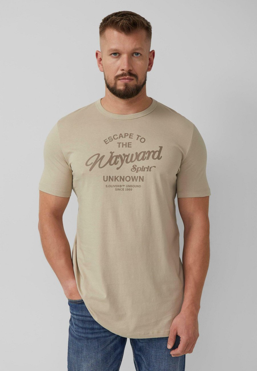 

Футболка s.Oliver Print T-shirt, Beige/Camel