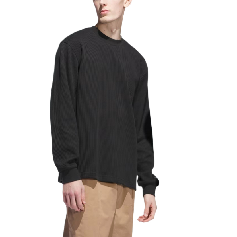 Джемпер Skateboarding Waffle Knit Long Sleeve Shirt Adidas Originals, черный — фото 3