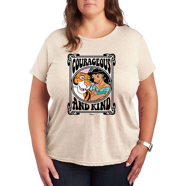 

Футболка с принтом Princess Jasmine plus courageous and kind Disney, Beige