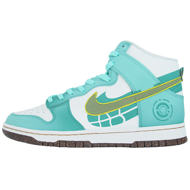 

Кроссовки Nike Dunk Skateboarding Shoes Men High-top Green/white, белый