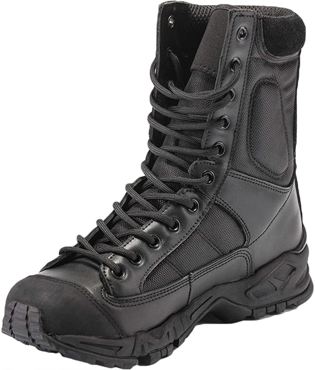 

Мужские ультралегкие ботинки до щиколотки, дышащие, тактические армейские, для боевых действий, походов и треккинга, пустынные ботинки с защитой носка, черные, размер 43 Qaxzesa