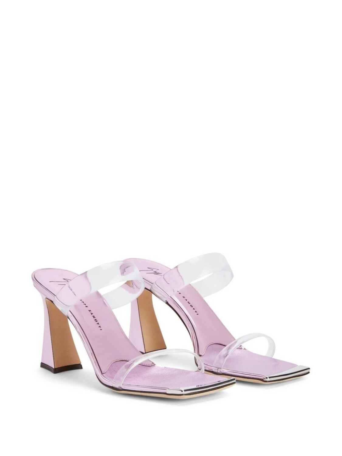 Giuseppe Zanotti прозрачные босоножки Flaminia Plexi 85, розовый — фото 2