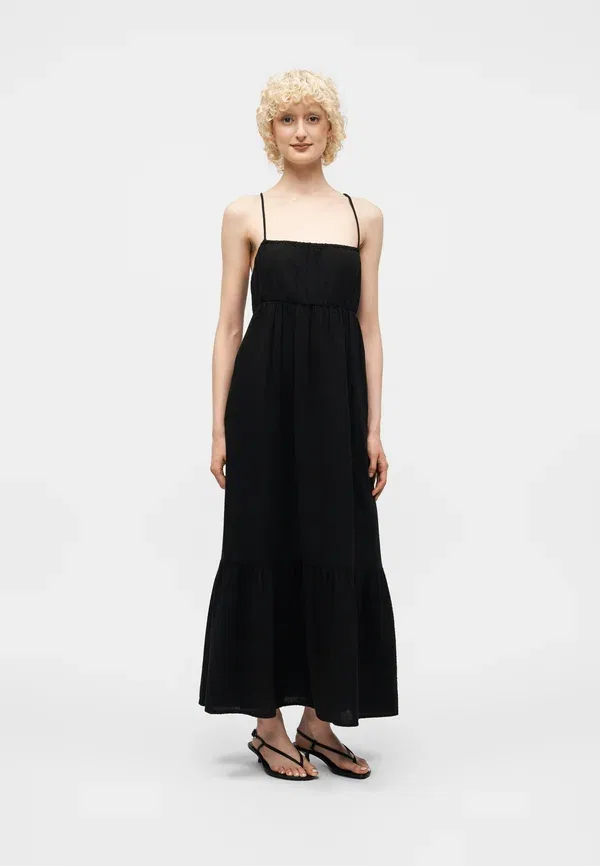 Платье-макси Gauze empire waist maxi dress Gap, черный