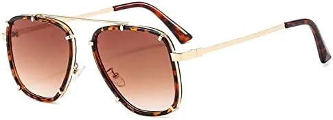 

Винтажные солнцезащитные очки для женщин, мужские солнцезащитные очки, женские ретро-очки с градиентным покрытием и защитой от УФ-излучения UV400 MTZJH, Leopard