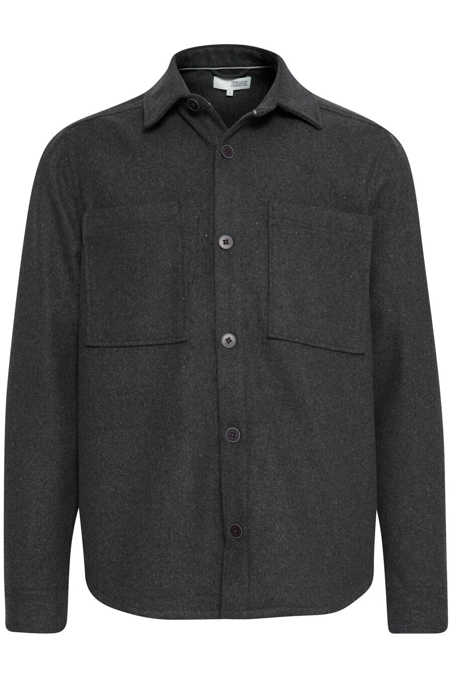 

Повседневная рубашка !Solid Regular fit Button Up Shirt Tam, пятнистый серый