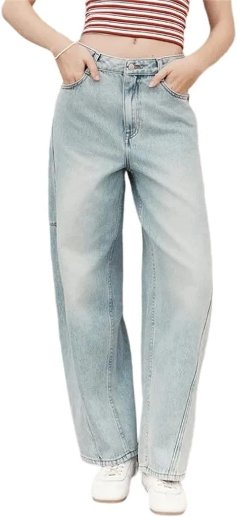 Джинсы свободные хлопковые Light Blue