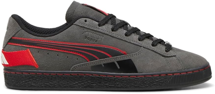

Мужские кроссовки PUMA F1 Suede T с шнуровкой, повседневные- серые