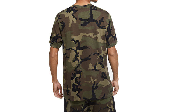Футболка Air Jordan Jumpman Classics Camo Camouflage Short-sleeve Tee Men Olive Green, зеленый — фото 2