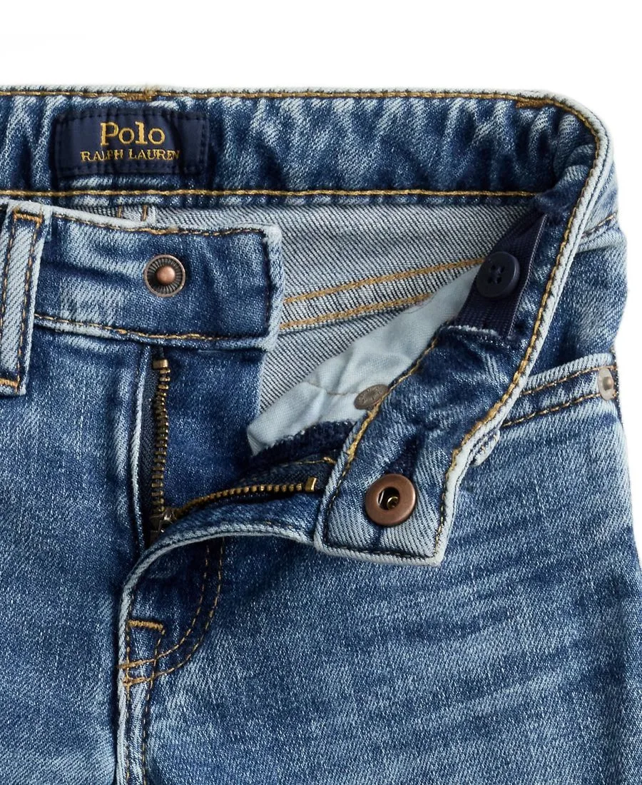 Джинсы-клеш из эластичного денима для девочек, размеры 2T-6X Polo Ralph Lauren, Kindal Wash — фото 3