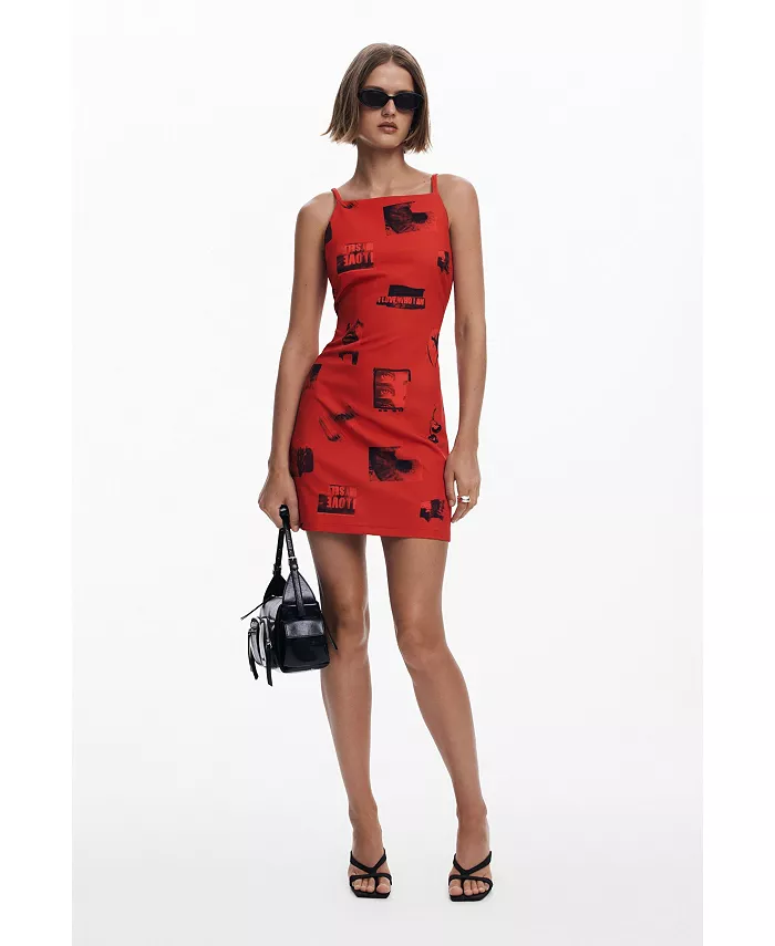 

Женское короткое платье Postcard Desigual, красный