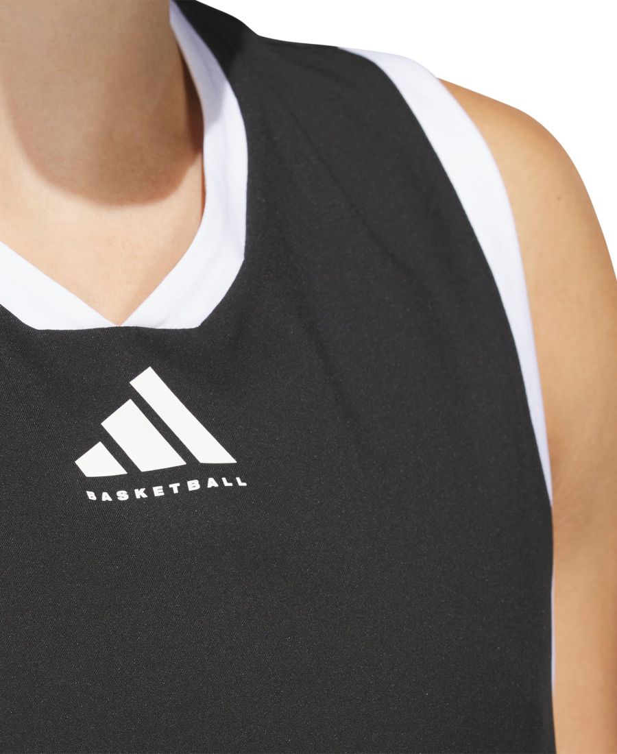 Мужская баскетбольная футболка Crazy Lite Adidas, Black/White — фото 3