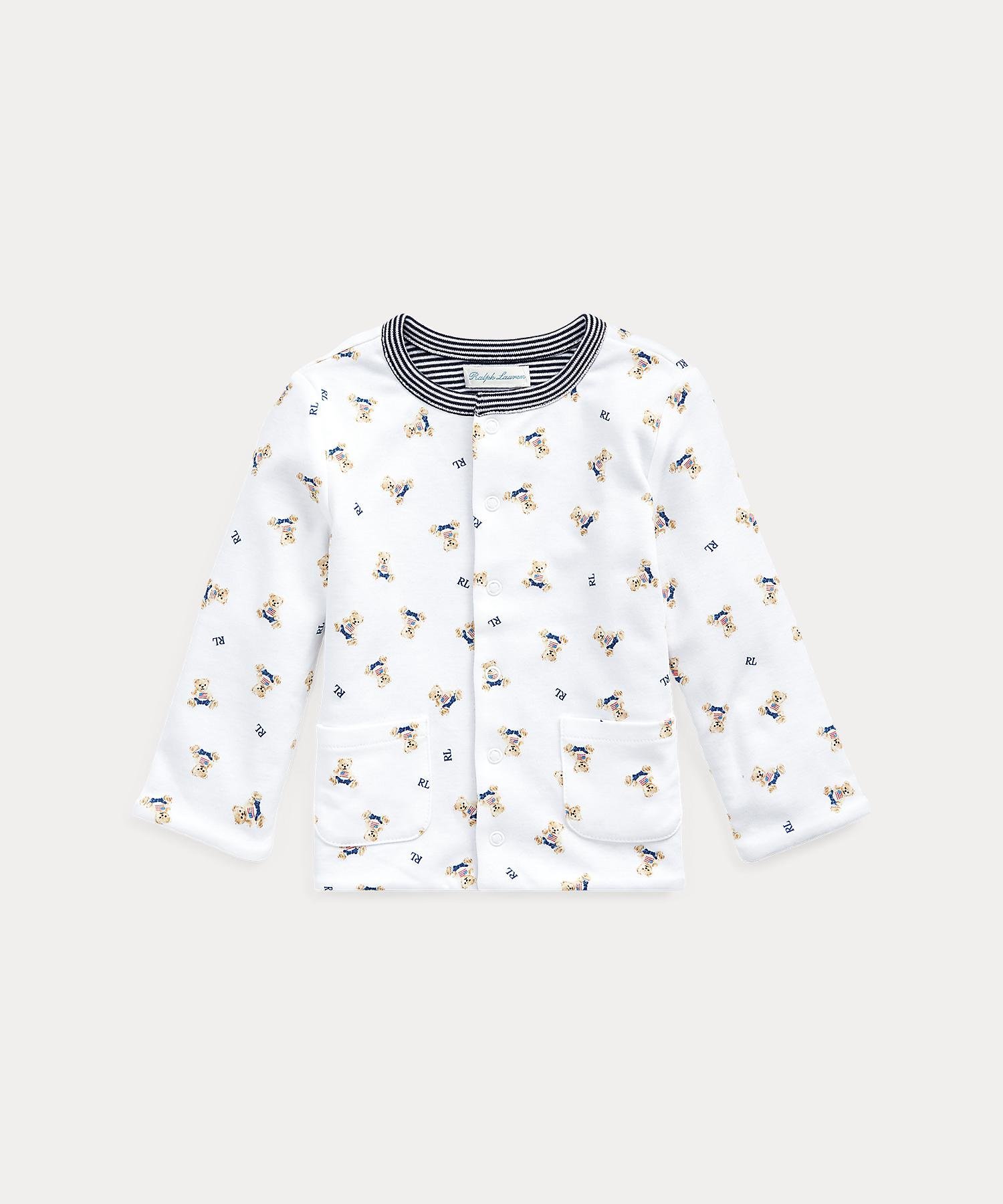 Детский двусторонний кардиган с медвежонком Polo Ralph Lauren, 100 White