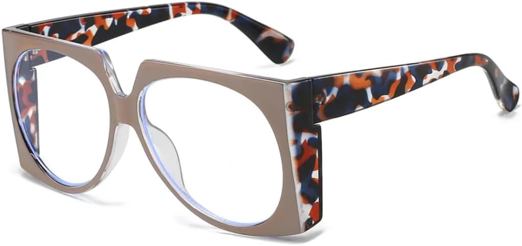 

Винтажные большие солнцезащитные очки неправильной формы для женщин и мужчин, панк-стиль, большие оправы, роскошные, с защитой от УФ-излучения UV400 HHZZYVY, Coffee Clear