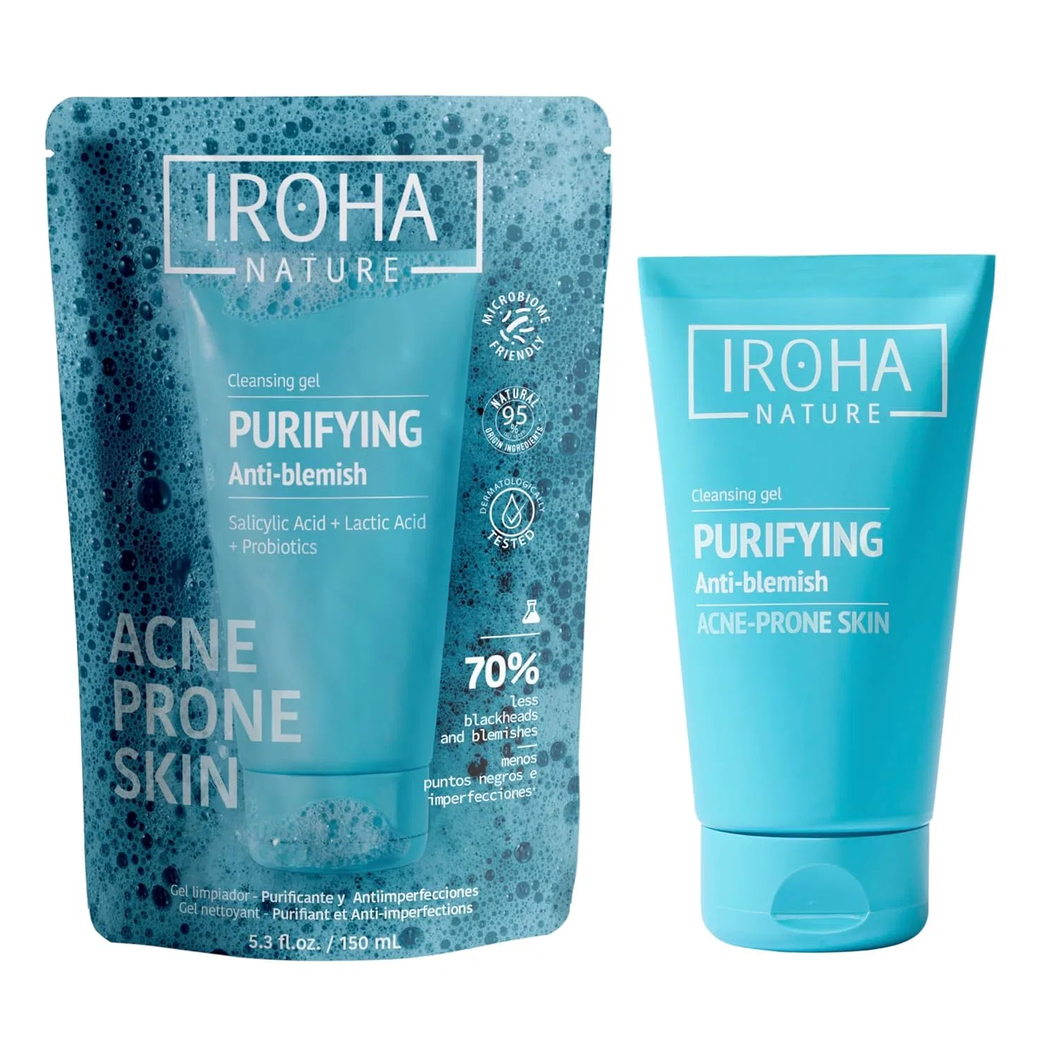 Гель для умывания Iroha Nature — Очищающий гель для лица с салициловой кислотой от