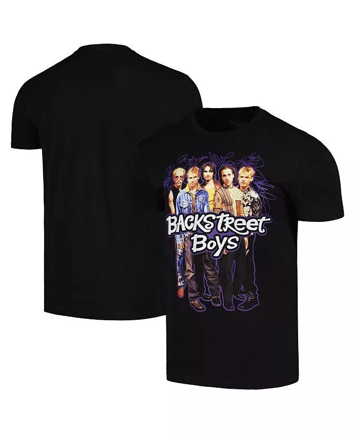 

Мужская черная футболка Backstreet Boys Signatures Global Merch