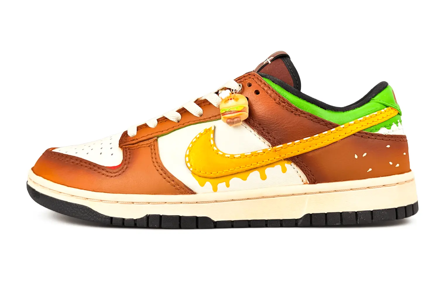 

Nike Кроссовки для скейтбординга Dunk с устойчивостью к истиранию и скольжению, низкие, мужские, коричнево-желтые