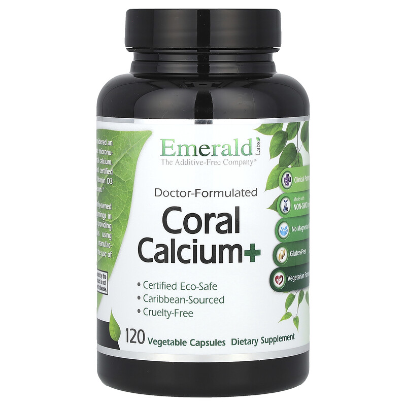 

Emerald Laboratories, Coral Calcium +, 120 растительных капсул