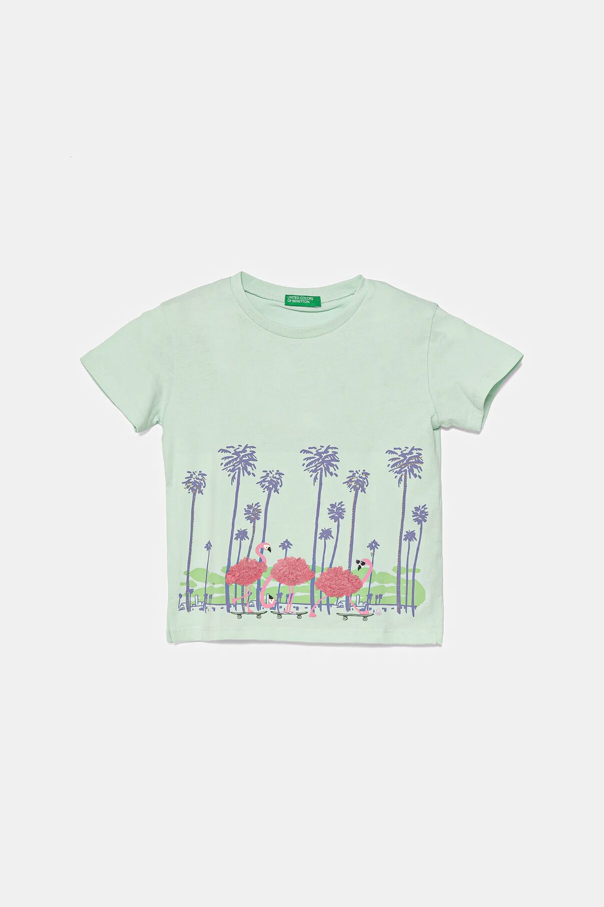 

Футболка из хлопка для детей United Colors Of Benetton, бирюзовый
