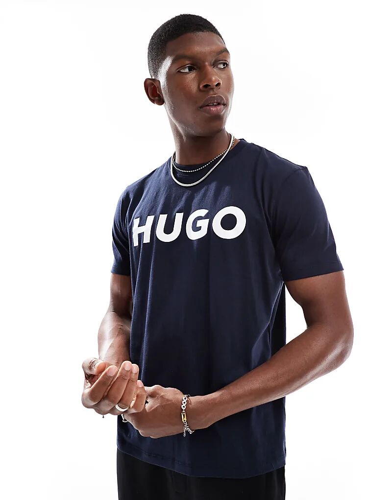 

Футболка Hugo Red Dulivio темно-синего цвета