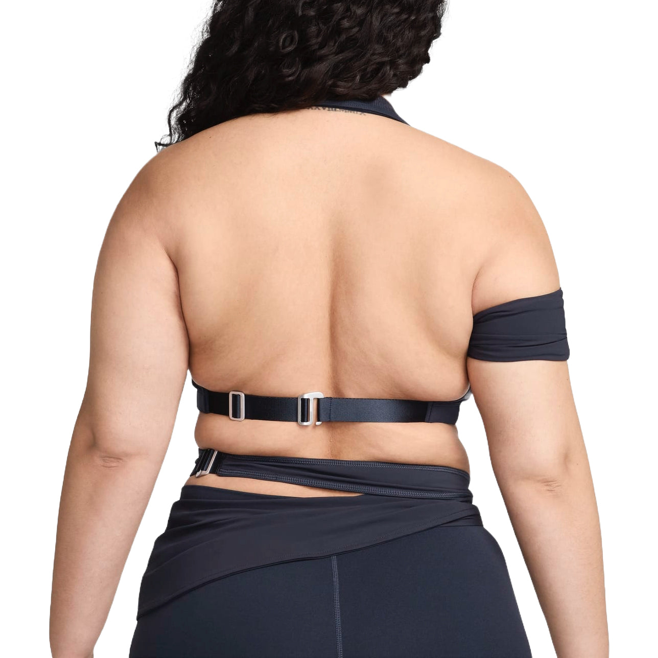 Спортивный топ (WMNS) Nike x Jacquemus Halter Top Asia Sizing 'Dark Obsidian' FJ3150-475, синий — фото 2