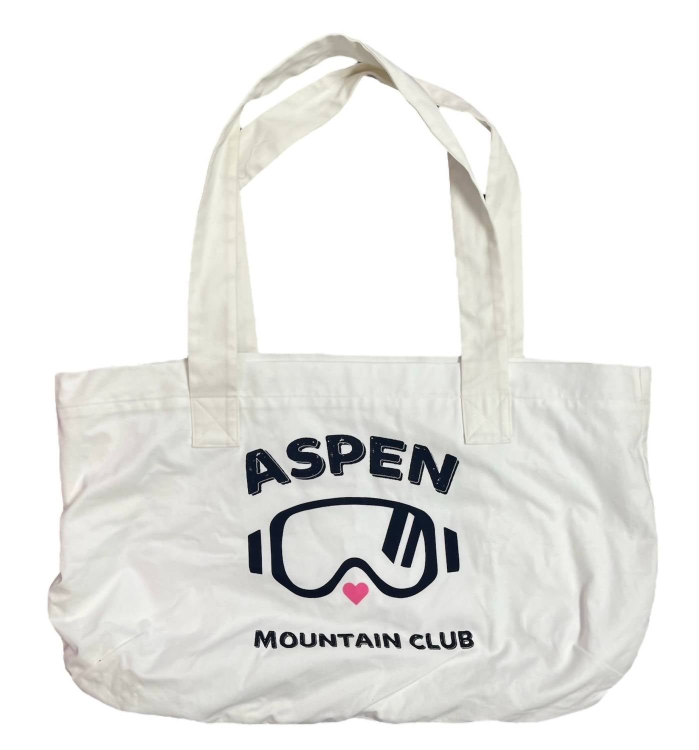 

Сумка-шоппер Aspen Mountain Club в белом цвете THEME