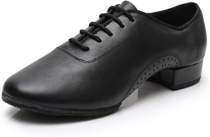 

Мужские профессиональные латинские танцевальные туфли AOQUNFS, черные, искусственная кожа, бальные и сальса туфли, модель 8006