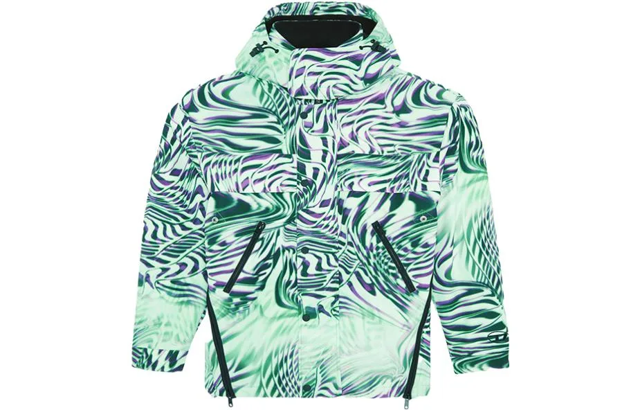 DIESEL FW22 Puffer Jacket Unisex черный белый зеленый